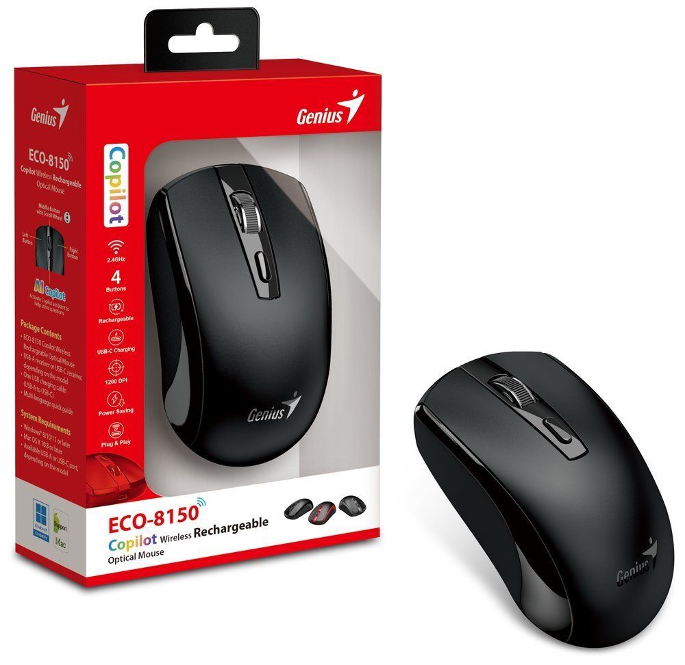 Genius ECO-8150 Wireless Mousre Black