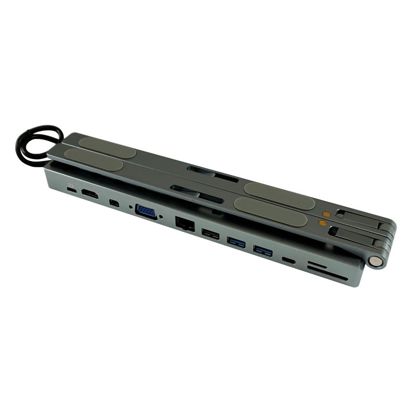 LC Power LC-HUB-C-MULTI-STAND Notebook állvány USB-C Multi Hub Silver