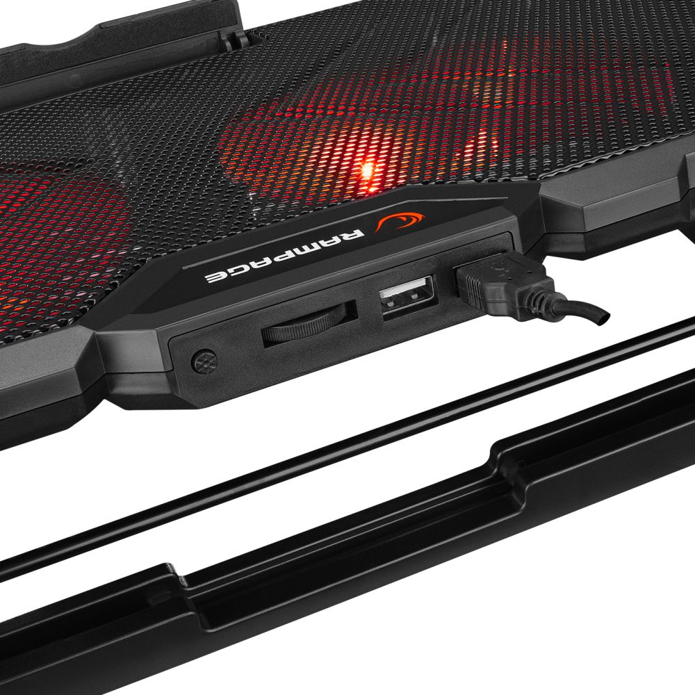 Rampage AD-RC12 Gamezone RGB Notebook hűtő Black