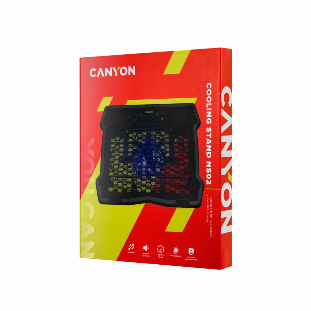 Canyon CNE-HNS02 Notebook Hűtő Black