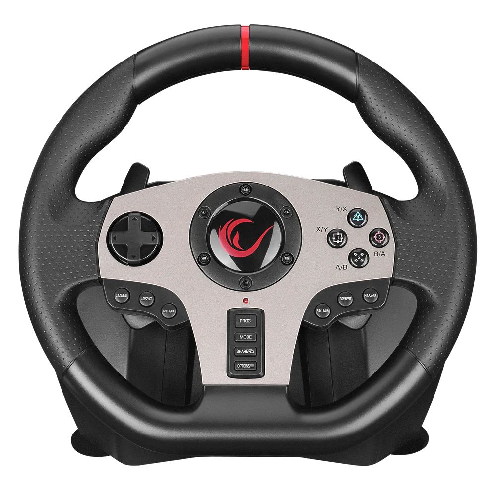 Rampage V902 PC-3 Pedal Gaming Wheel Black