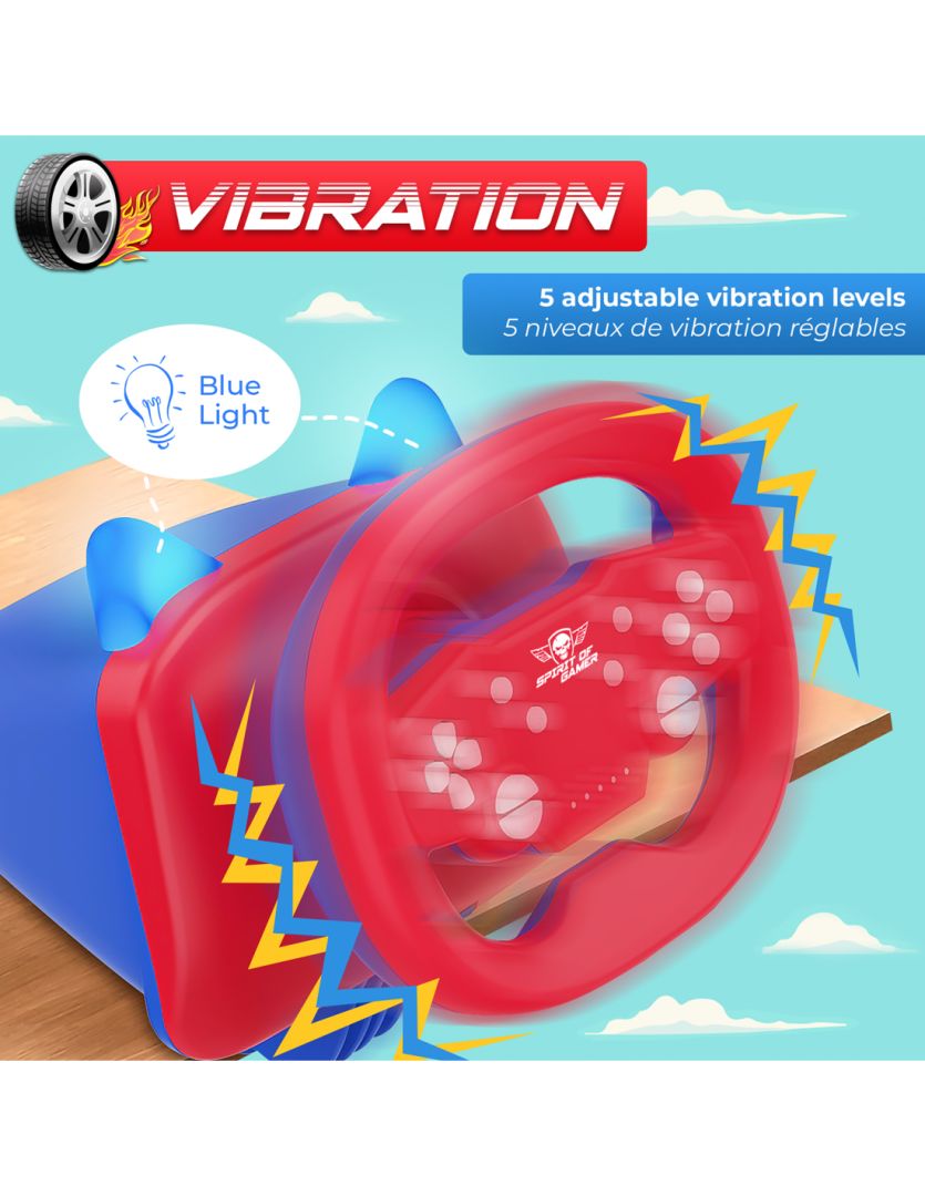 Spirit Of Gamer Race Wheel Pro Air Wireless Kormány Red/Blue