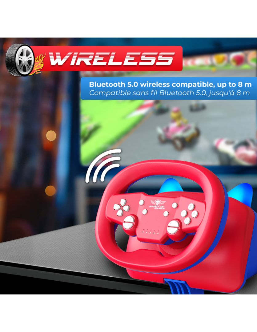 Spirit Of Gamer Race Wheel Pro Air Wireless Kormány Red/Blue