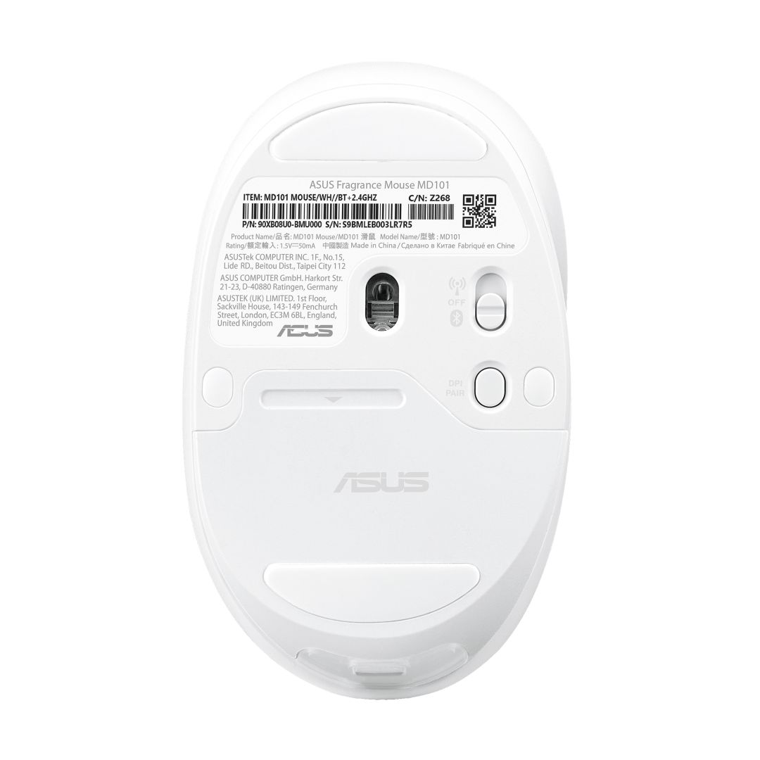 Asus MD101 Fragrance Wireless Mouse Iridescent White