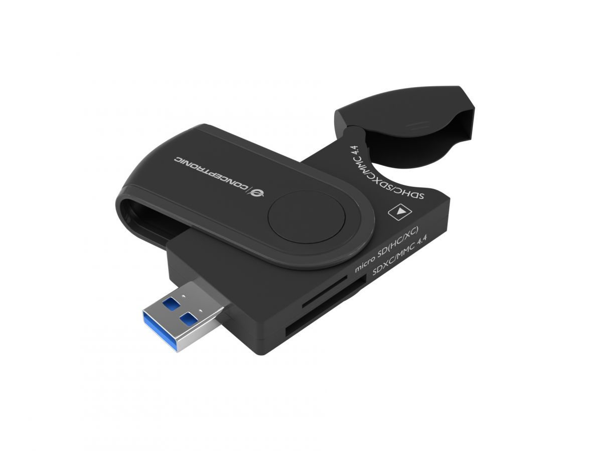Conceptronic  BIAN04B 4-in-1 USB 3.0 Card Reader Black