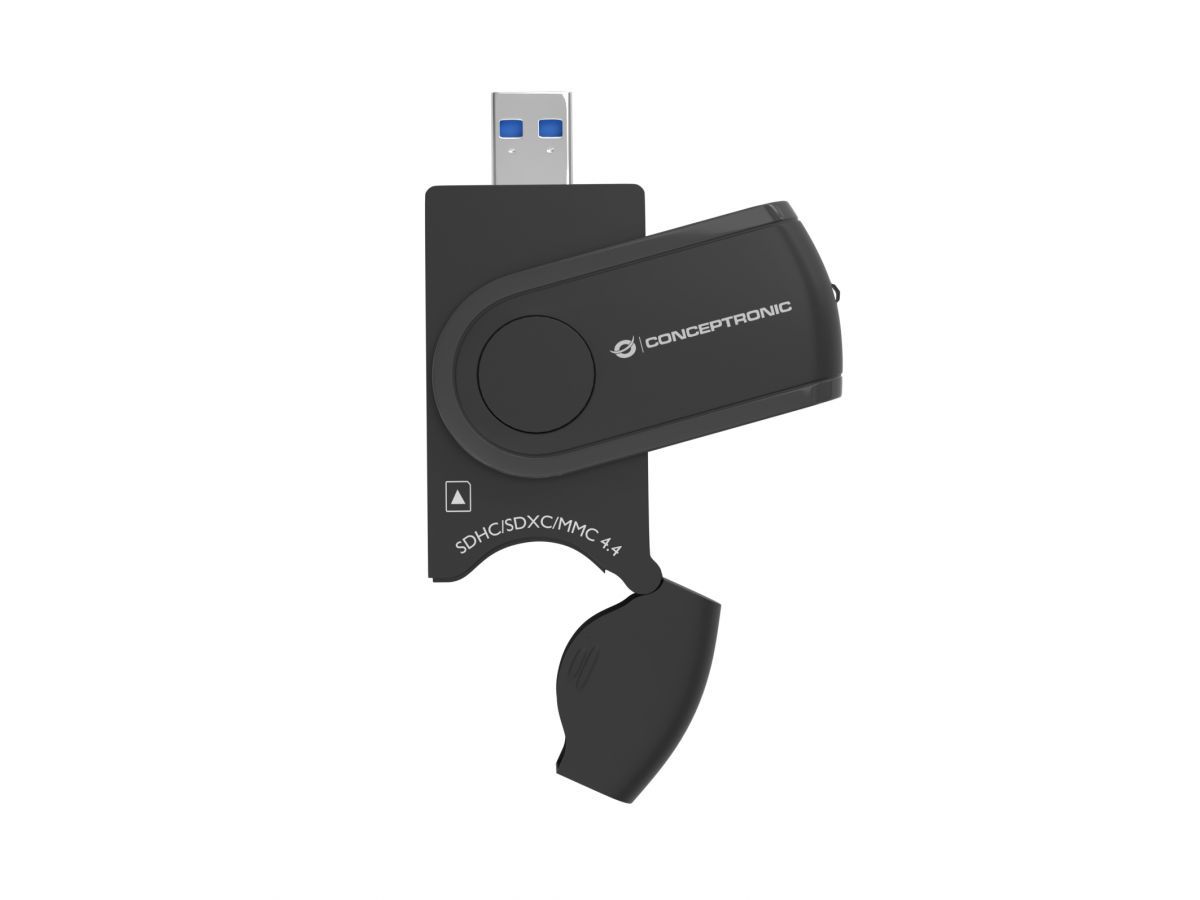 Conceptronic  BIAN04B 4-in-1 USB 3.0 Card Reader Black
