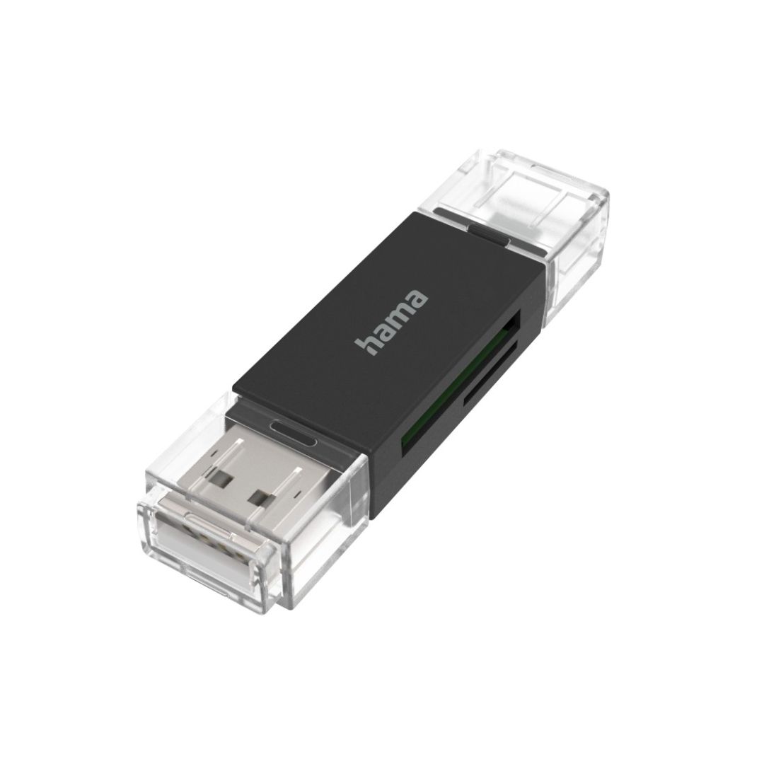 Hama USB 2.0 SD/microSD Card Reader Black