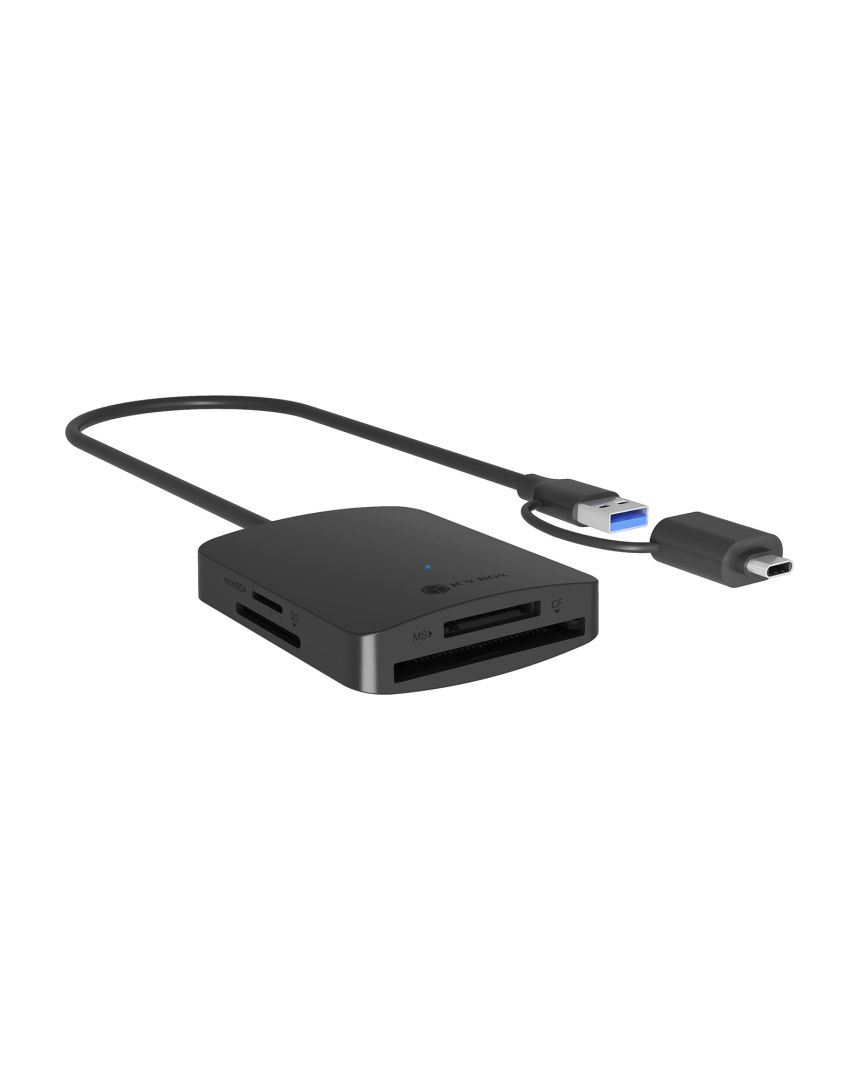 Raidsonic IcyBox IB-CR302-CU3 4-in-1 Card Reader with USB 3.0 Gen 1 Type-A + Type-C