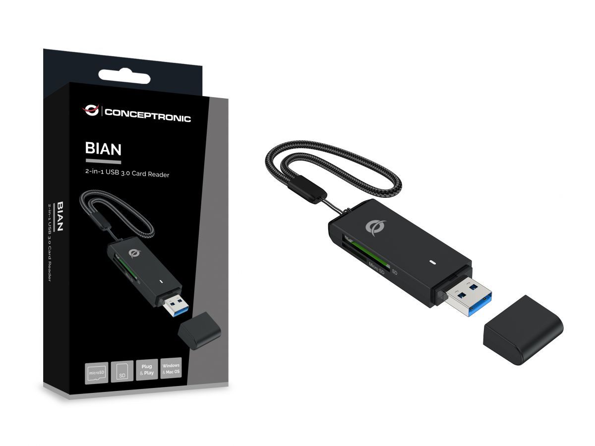 Conceptronic  BIAN02B USB3.0 Card Reader Black