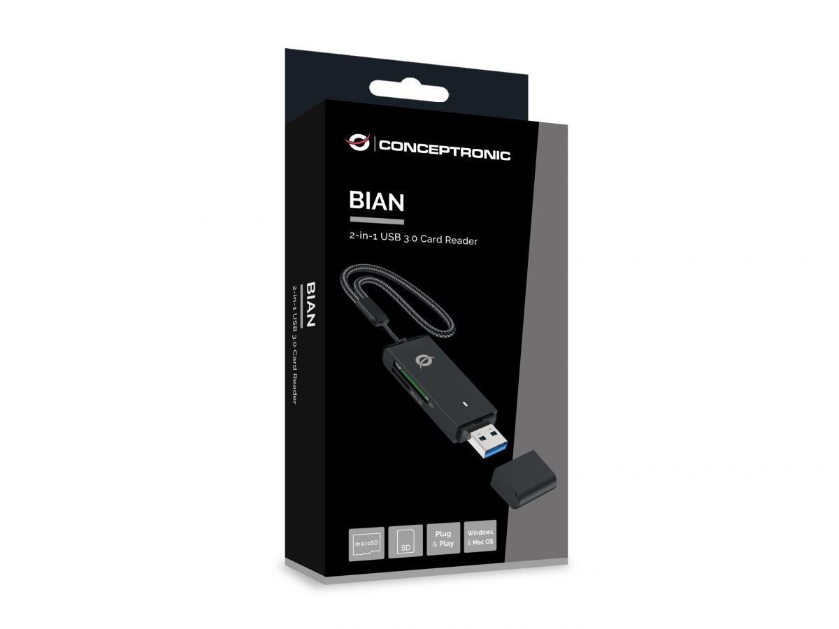 Conceptronic  BIAN02B USB3.0 Card Reader Black