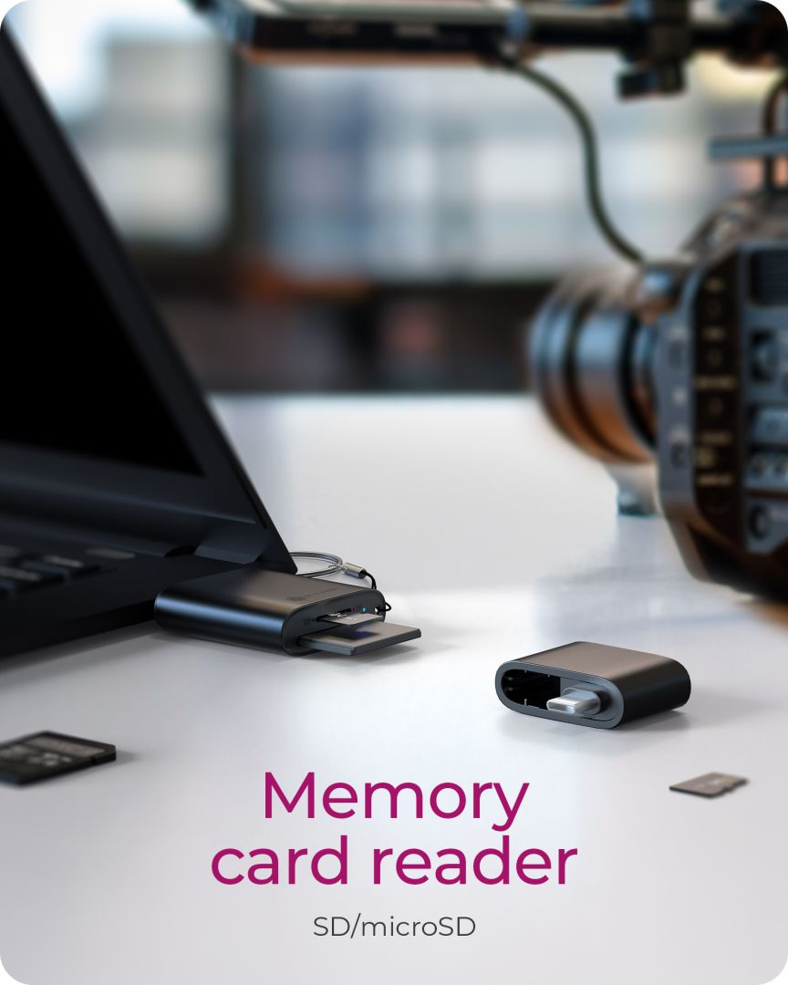 Raidsonic IcyBox IB-CR204-CU3 2-in-1 Card Reader Black