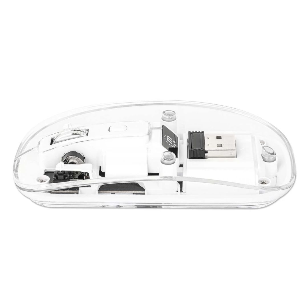 Manhattan Rechargeable Wireless USB Mouse Transparent