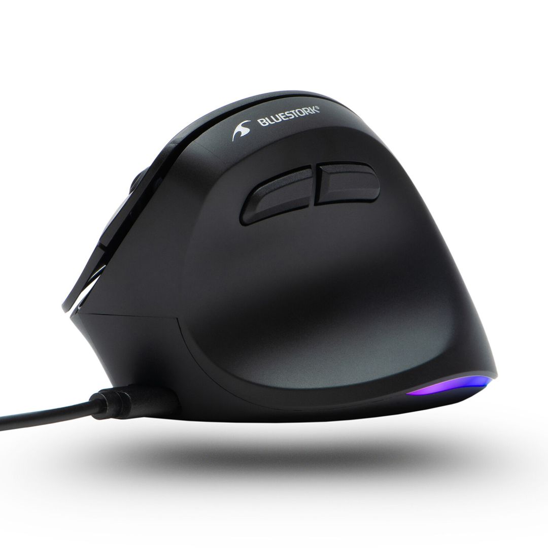 Bluestork M-W-ERGO-LUMI RGB Mouse Black