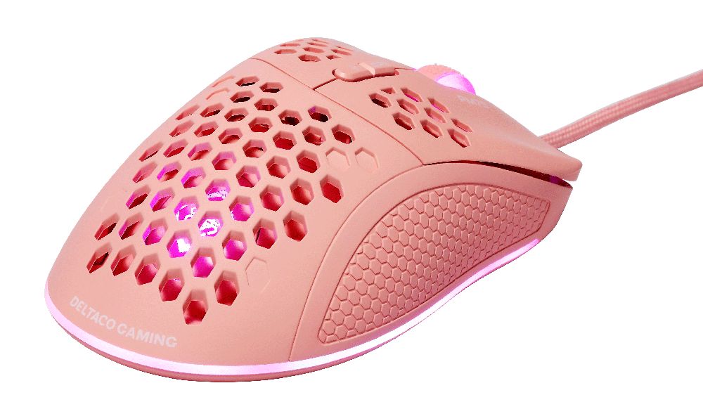 Deltaco GAM-108 PM75 Ultra Light Gaming Mouse Pink