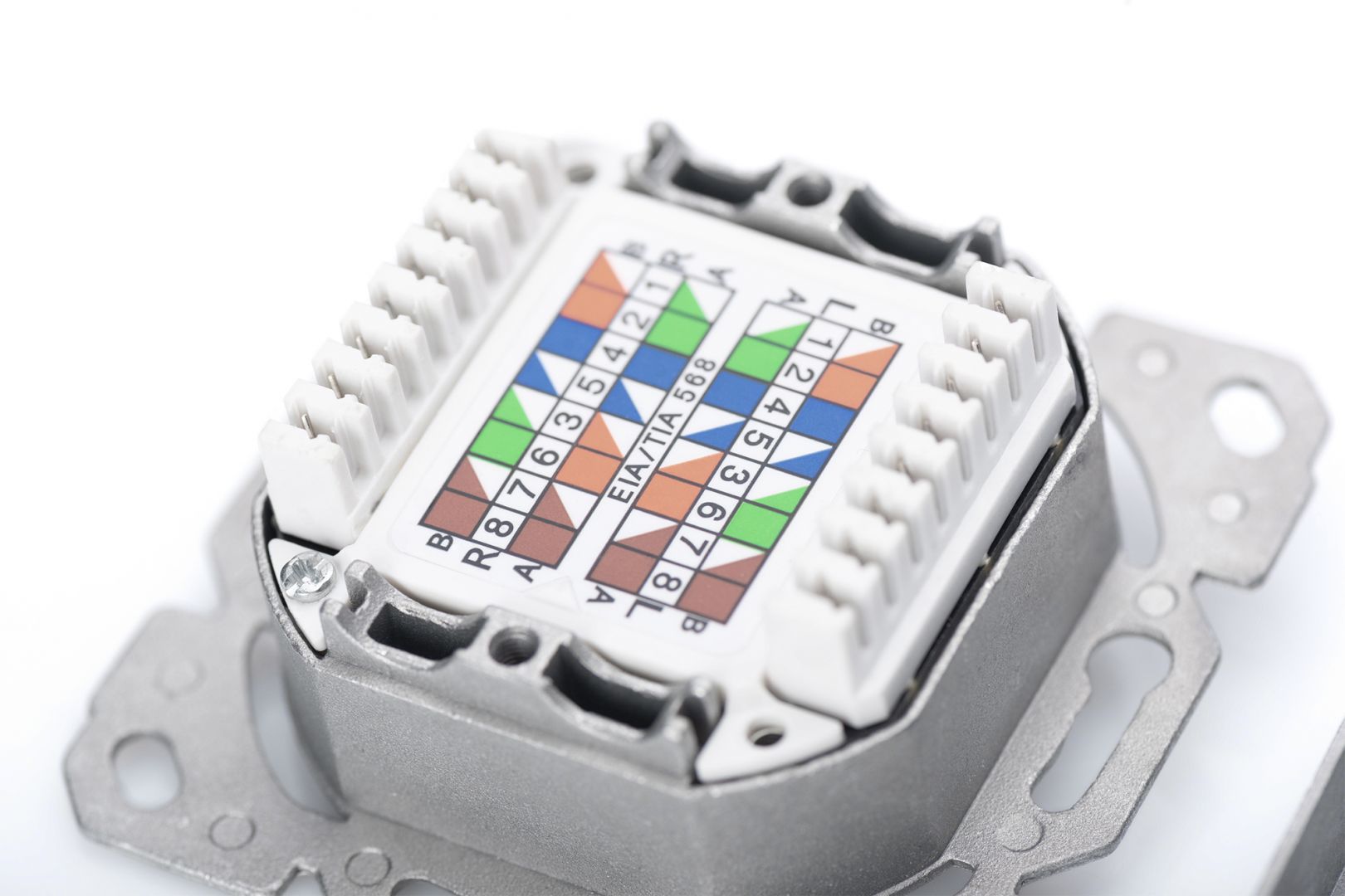 Digitus DN-9007-1 csatlakozóaljzat 2 x RJ-45 White