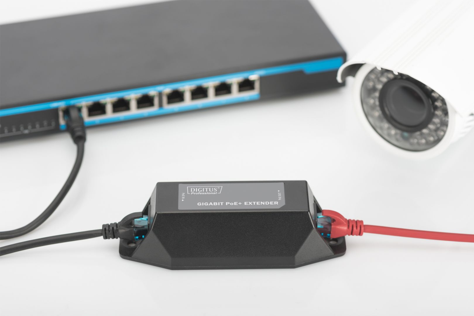 Digitus DN-95123 PoE adapter Gigabit Ethernet Black