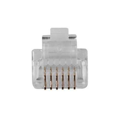 ACT RJ12 (6P/6C) modulaire connector for round cable with stranded conductors 25db/csomag