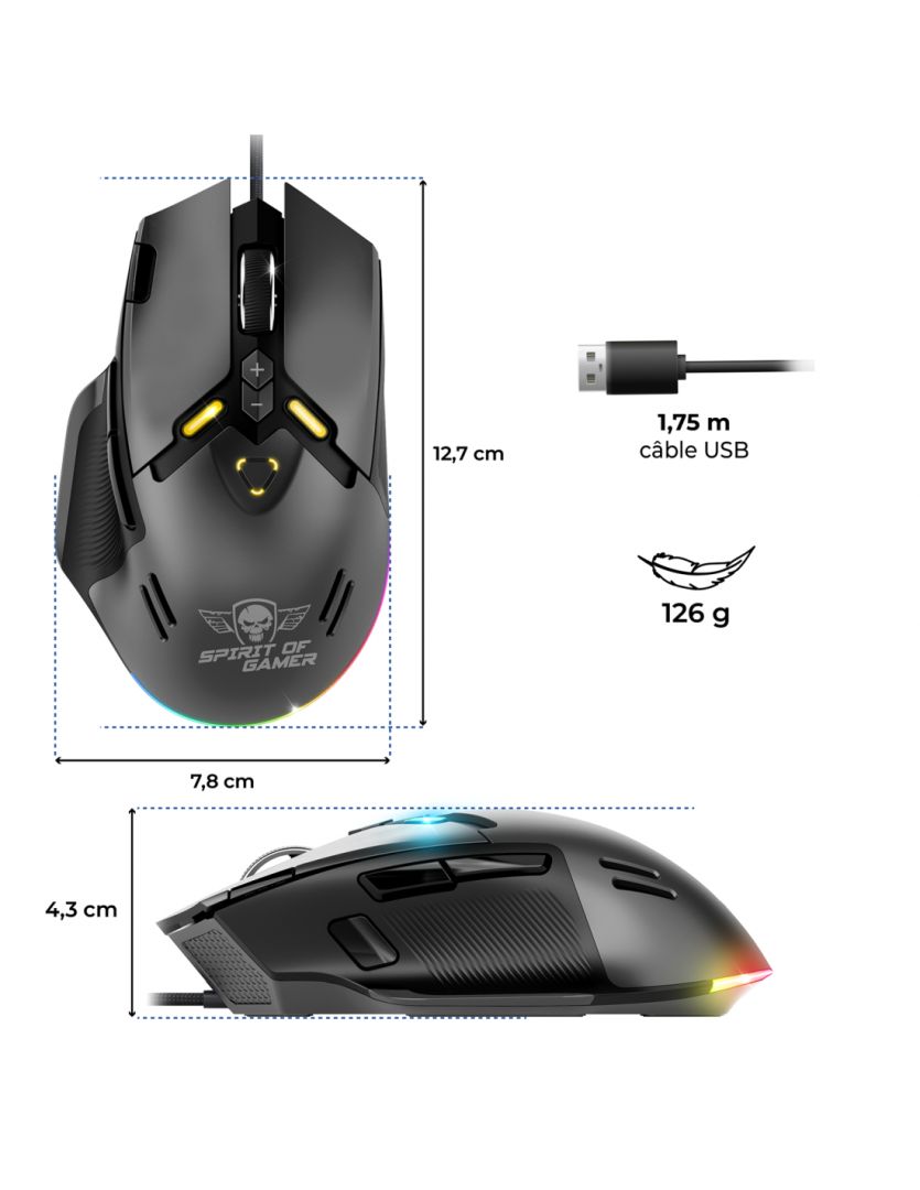Spirit Of Gamer Elite M60 Mouse Black