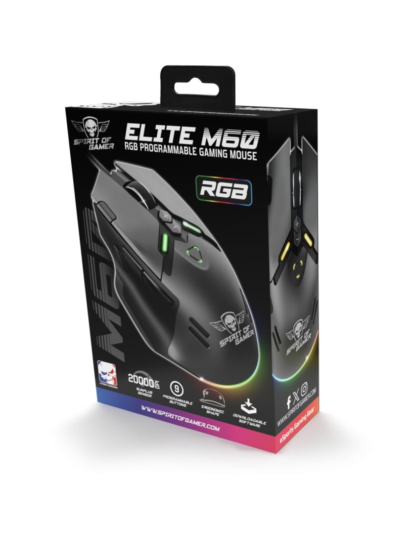 Spirit Of Gamer Elite M60 Mouse Black