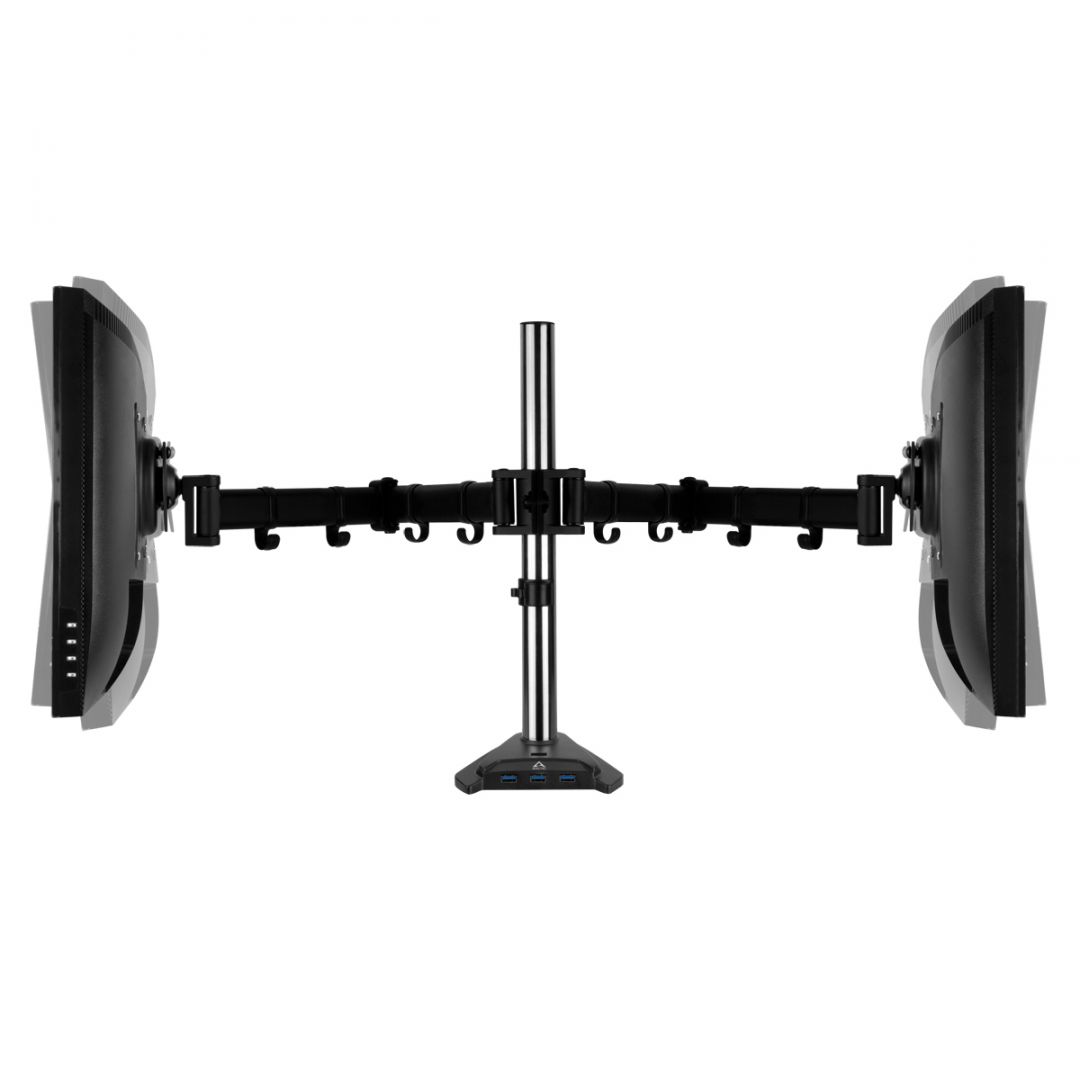 Arctic Z2 Pro Gen 3 Dual Monitor Arm with SuperSpeed USB Hub Black