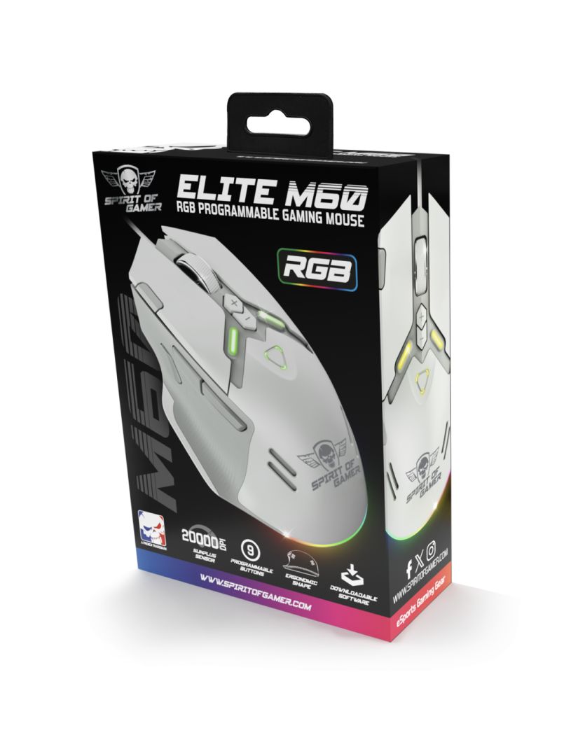 Spirit Of Gamer Elite M60 Mouse Arctic