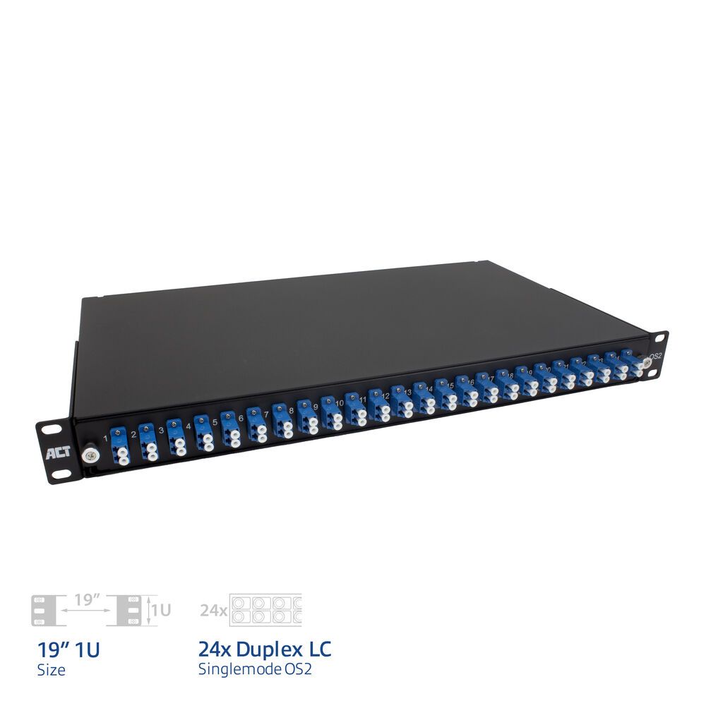 ACT Fiber panel  24 x duplex LC singlemode OS2