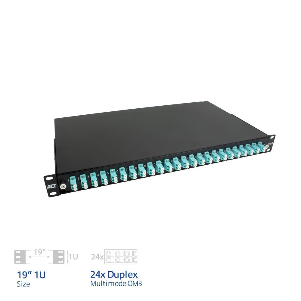 ACT Fiber panel  24 x duplex LC multimode OM3