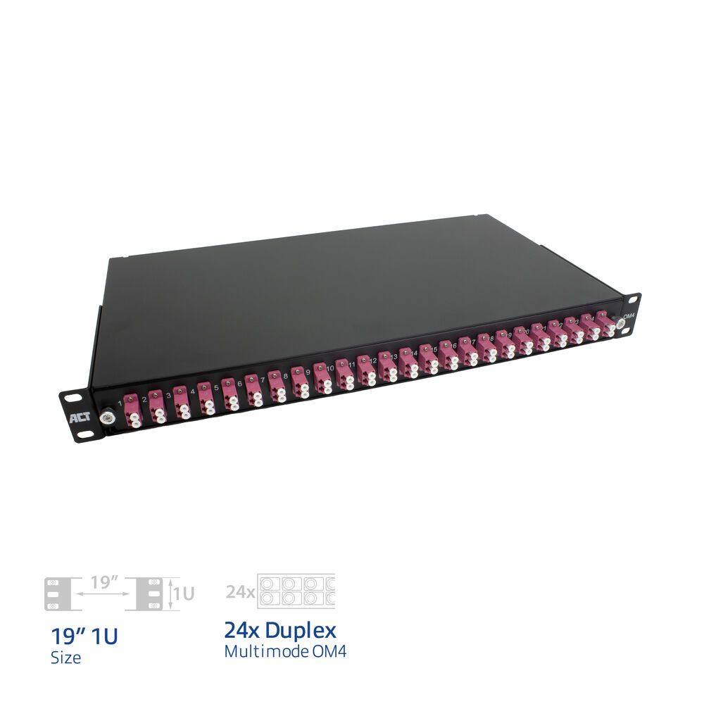 ACT Fiber panel  24 x duplex LC multimode OM4