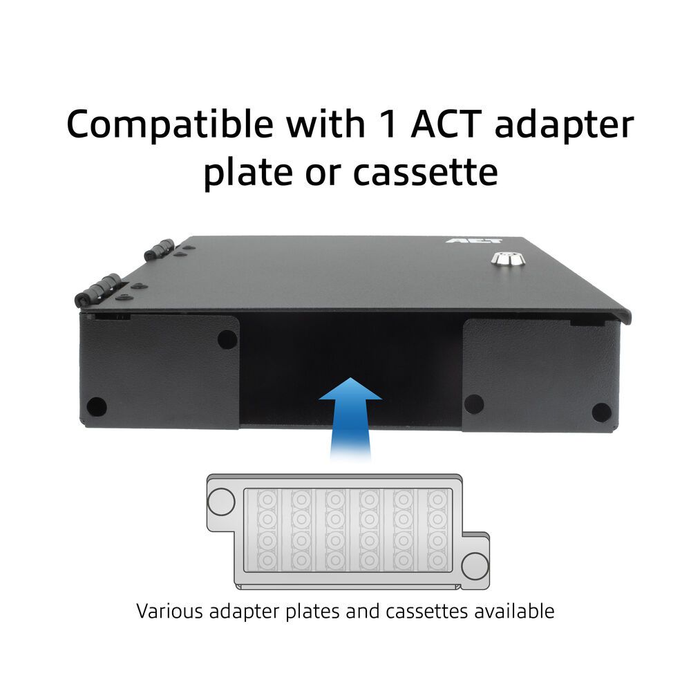 ACT Fiber patch box for Pre-terminated and MTP/MPO adapters 1 slot