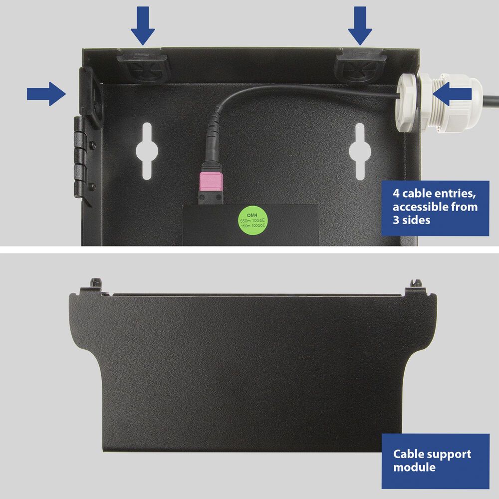 ACT Fiber patch box for Pre-terminated and MTP/MPO adapters 1 slot