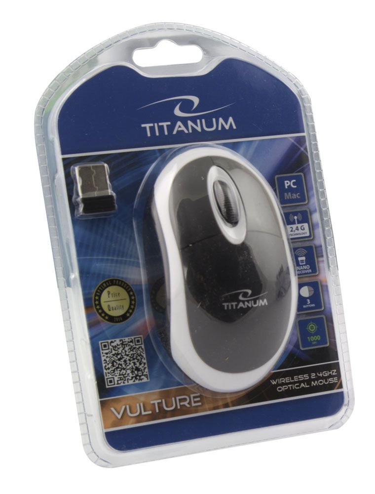 Esperanza Titanum Vulture Wireless mouse Black/White