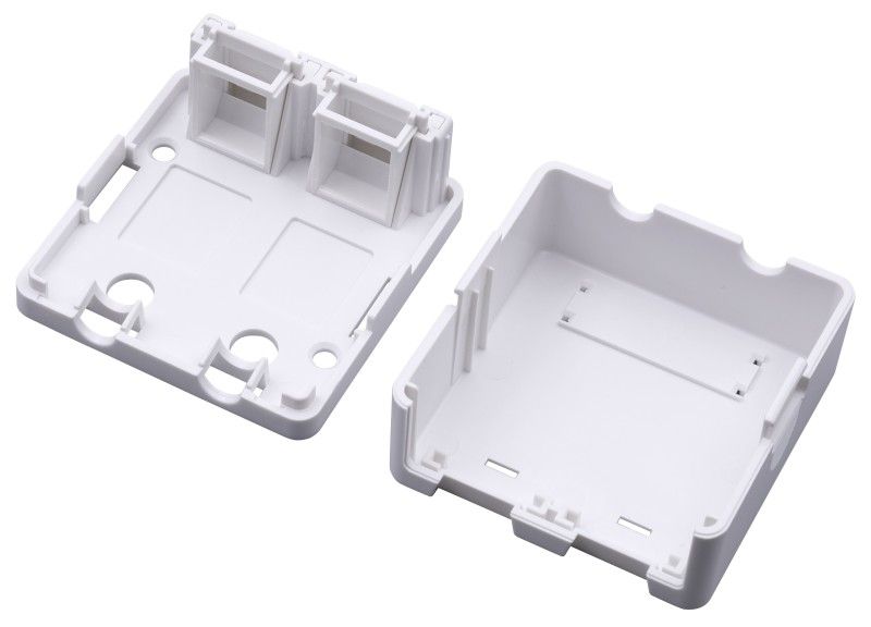 Nestron Keystone fali aljzat, felületre szerelhető; 2 portos; árnyékolatlan; 90°/180° keystone kompatibilis