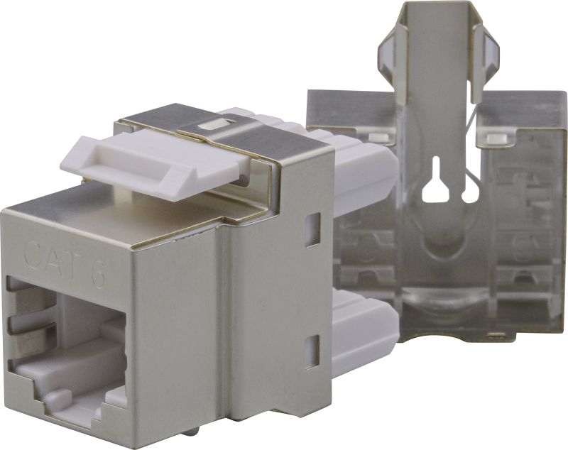 Nestron Keystone STP csatlakozó; Cat6; 180°; dual IDC (Krone/110)