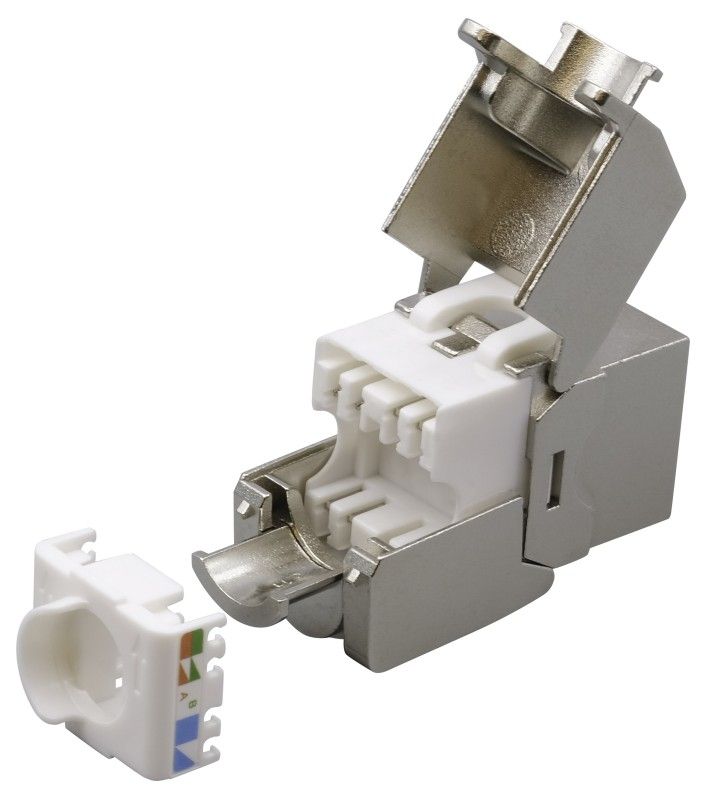 Nestron Keystone STP csatlakozó; Cat6; 180°; szerszám nélkül szerelhető