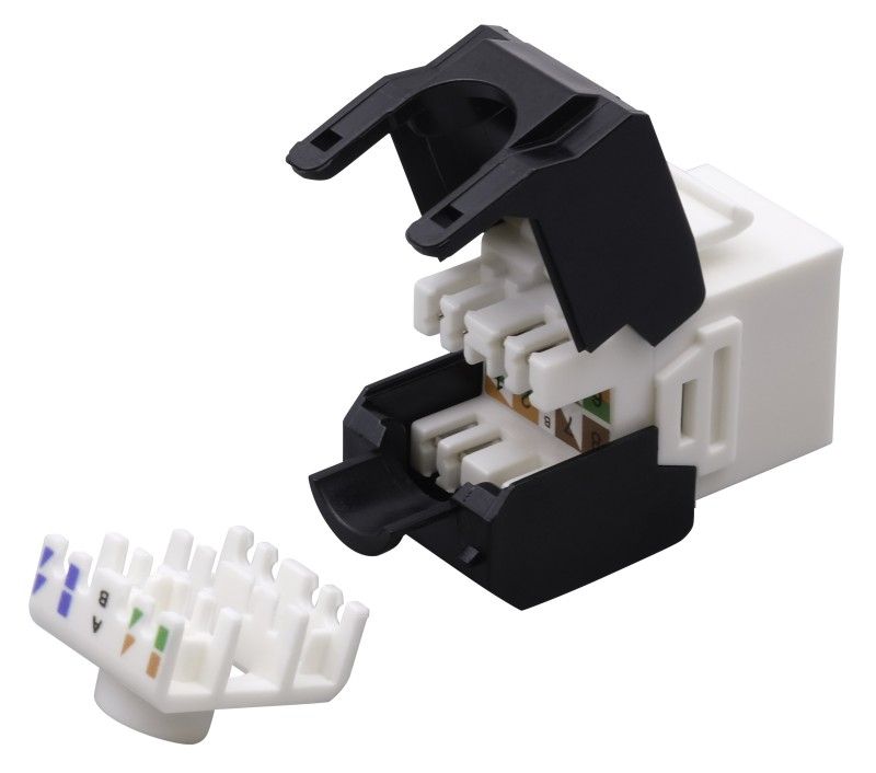 Nestron Keystone UTP csatlakozó; Cat6; 180°; szerszám nélkül szerelhető