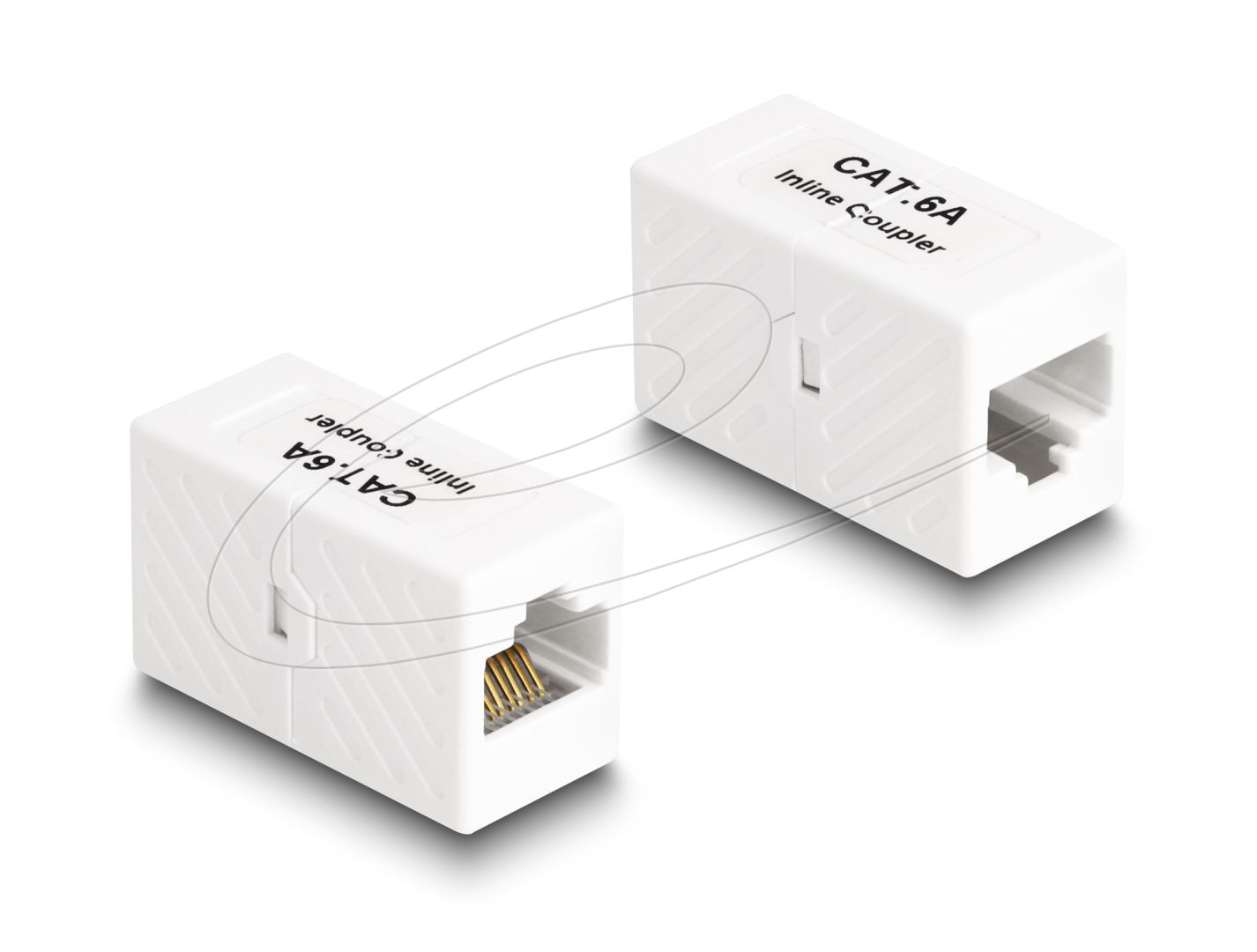 DeLock Adapter RJ45 jack to RJ45 jack Cat.6A UTP White