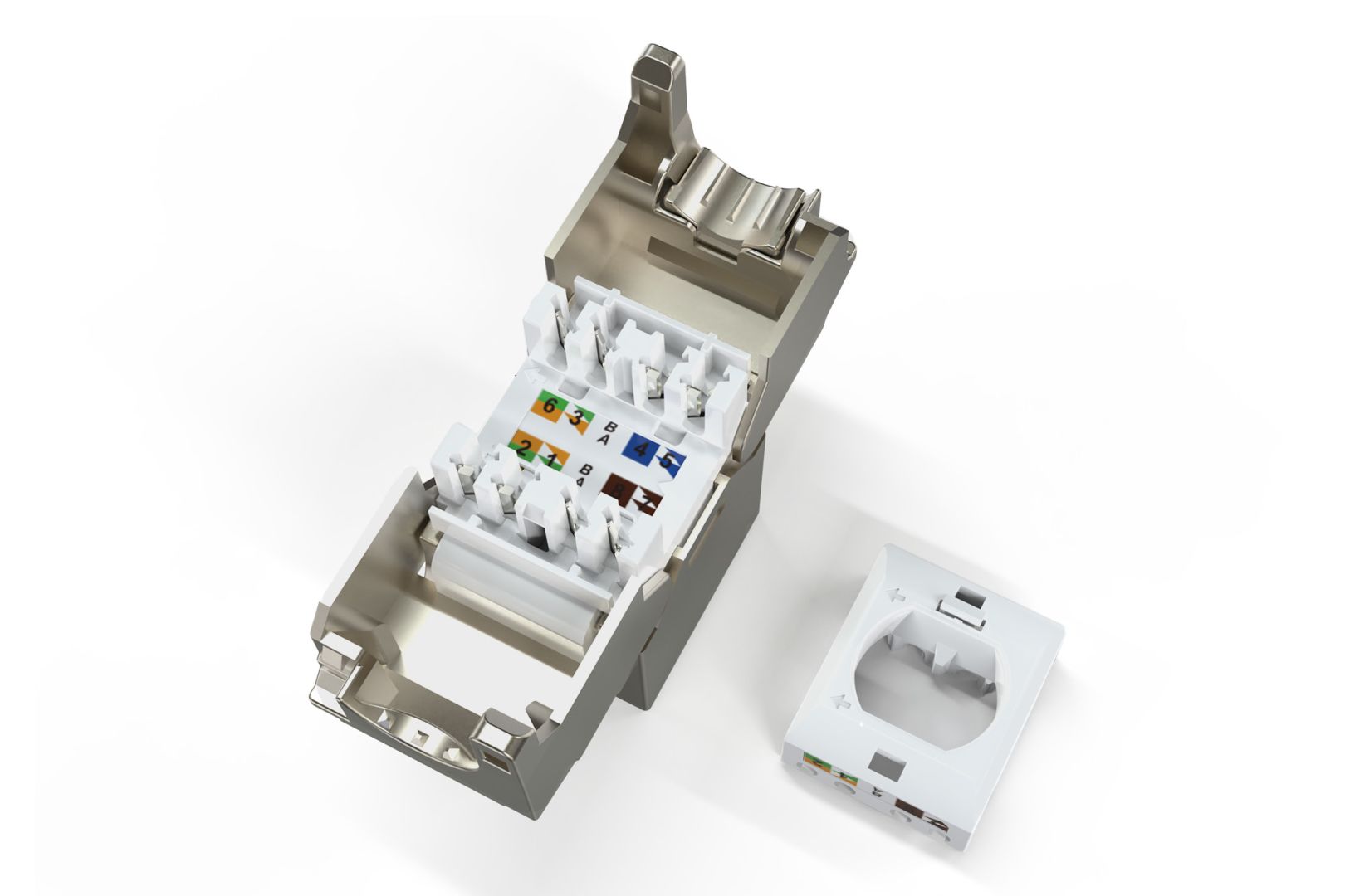 Digitus CAT 6A Keystone Jack, shielded,Re-embedded 4pc
