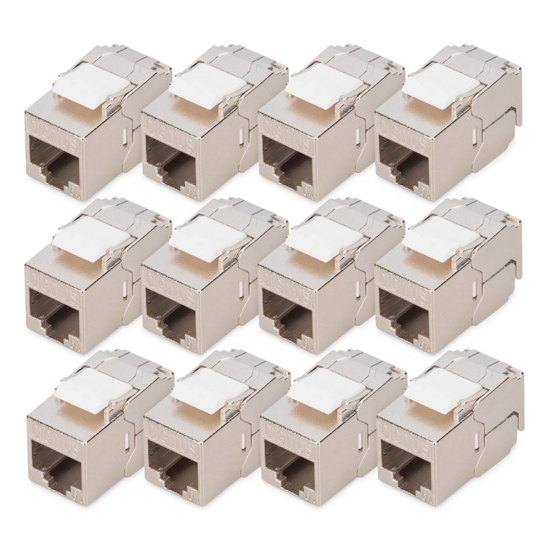 Digitus CAT 6A Keystone Jack, shielded,Re-embedded 12pc