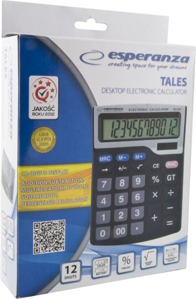 Esperanza ECL101 Asztali számológép Black
