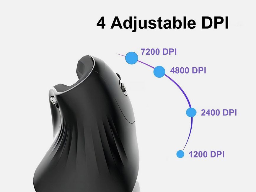 EQuip Vertical Ergonomic Wired Mouse Black