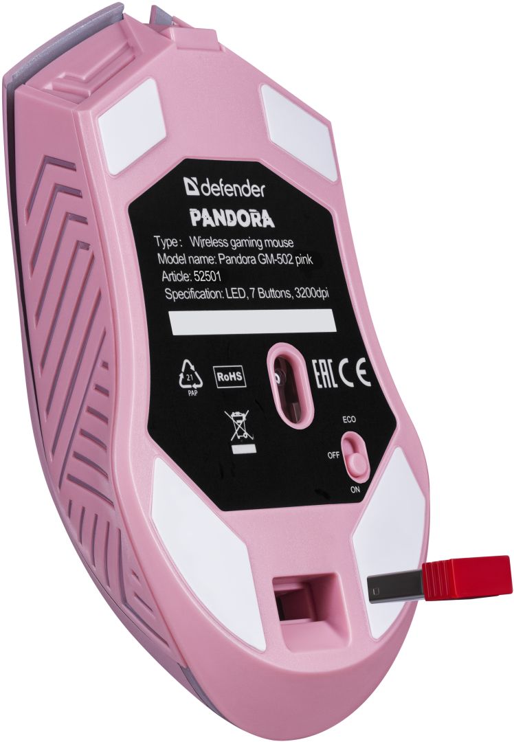 Defender Pandora GM-502 Wireless Gaming Mouse Pink