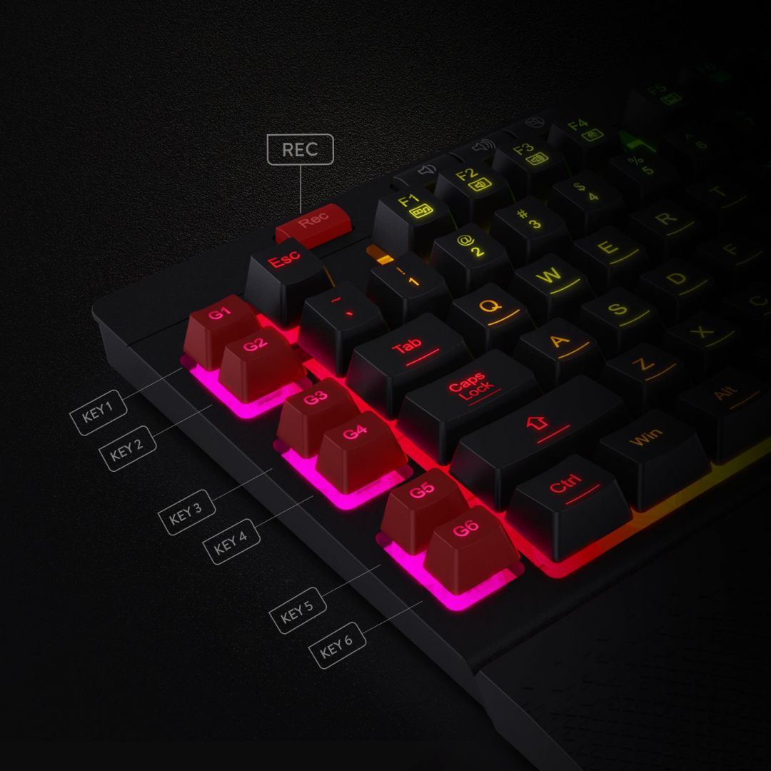 Redragon Shiva RGB Membrane Gaming Keyboard Black HU