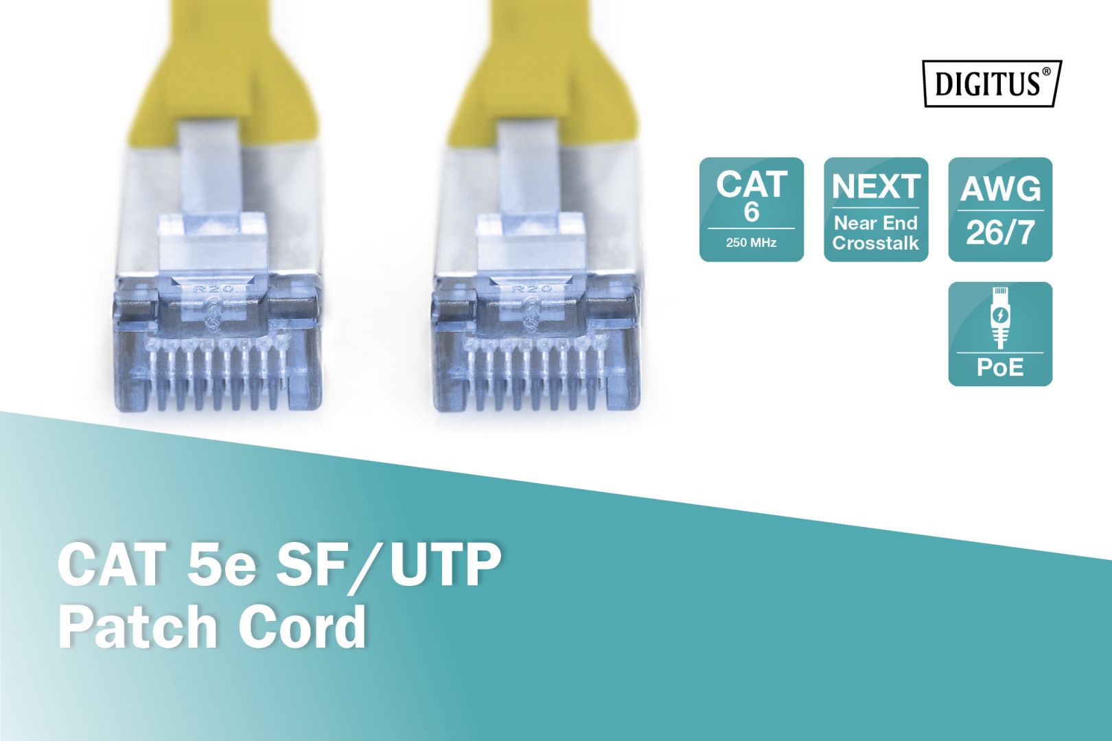 Digitus CAT5e SF-UTP Patch Cable 5m Yellow