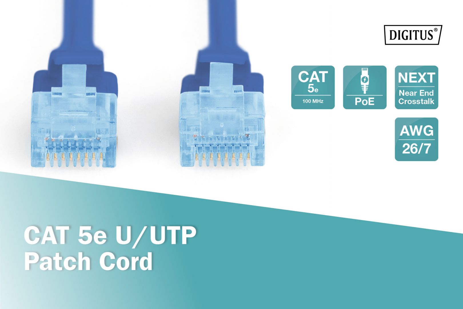 Digitus CAT5e U-UTP Patch Cable 3m Blue