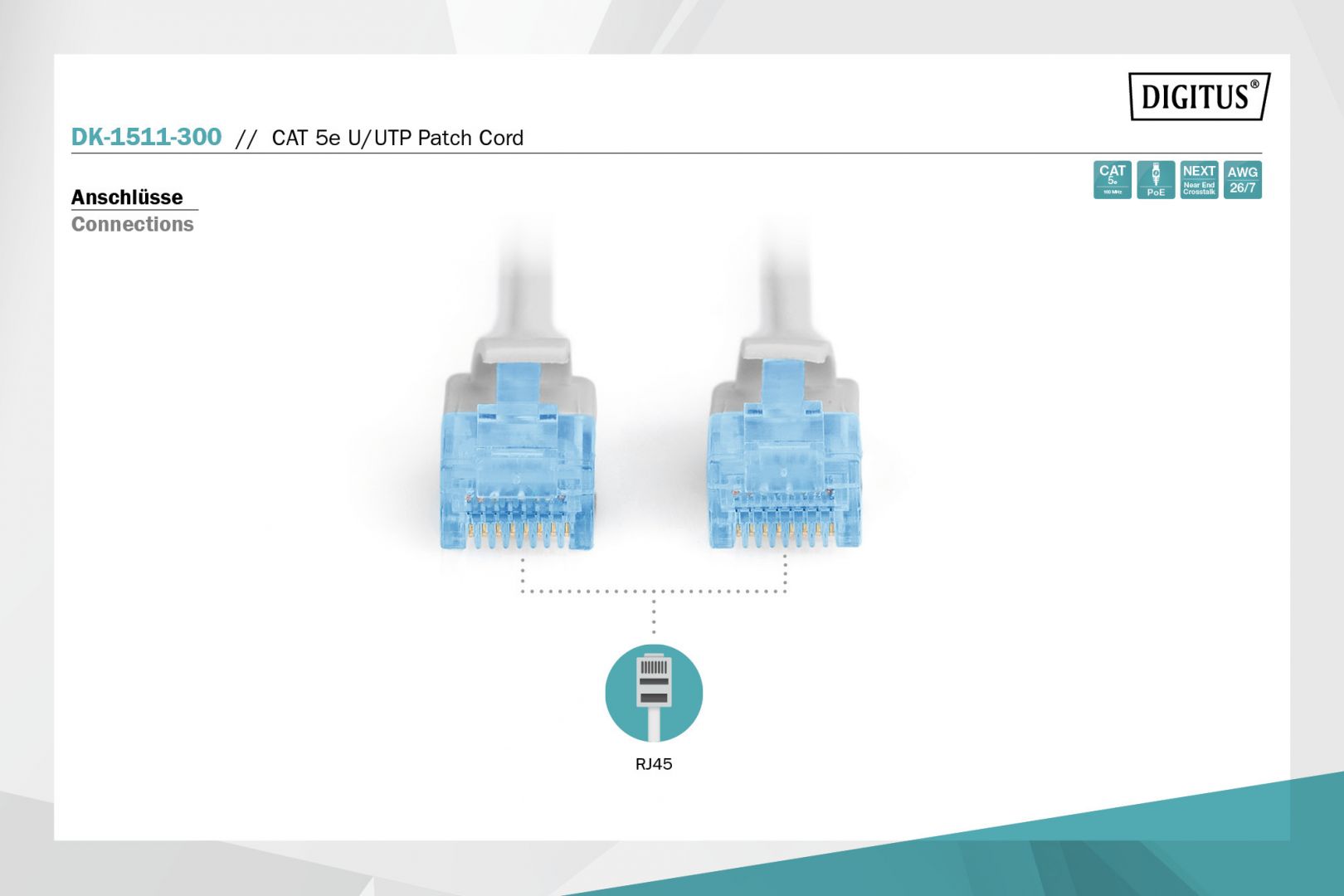 Digitus CAT5e U-UTP Patch Cable 30m Grey