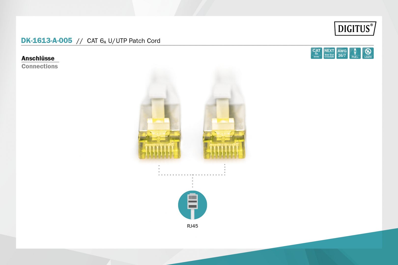 Digitus CAT5e U-UTP Patch Cable 0,5m White