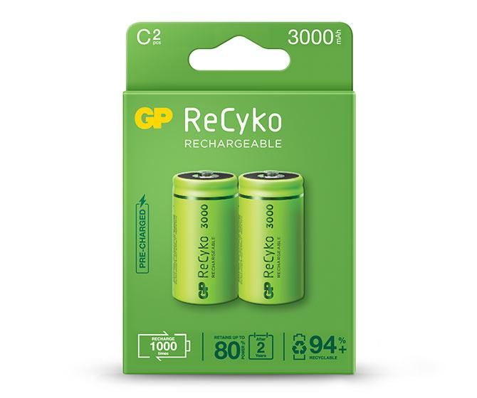 GP ReCyko 3000mAh C Ni-MH akkumulátor 2db/csomag