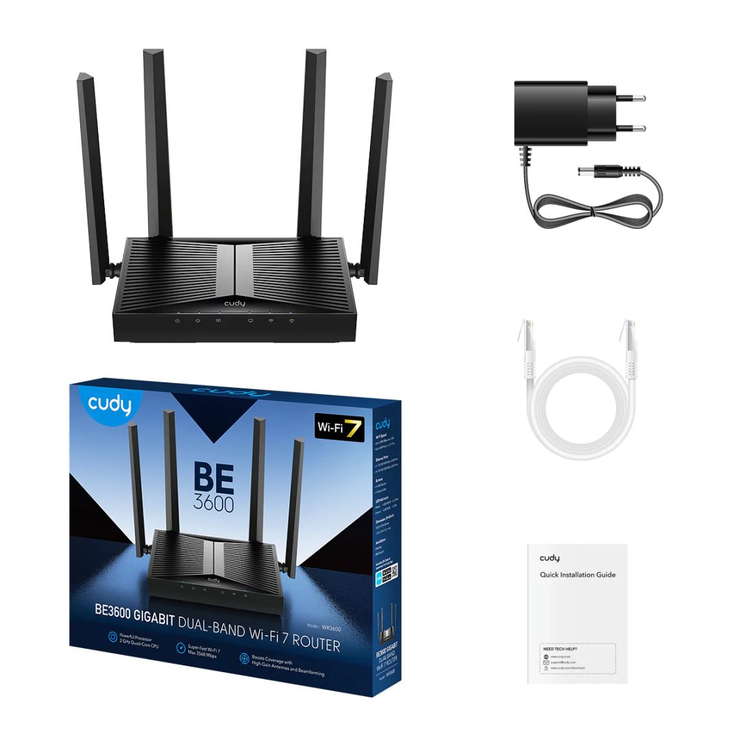 Cudy WR3600 BE3600 Gigabit Wi-Fi 7 Router