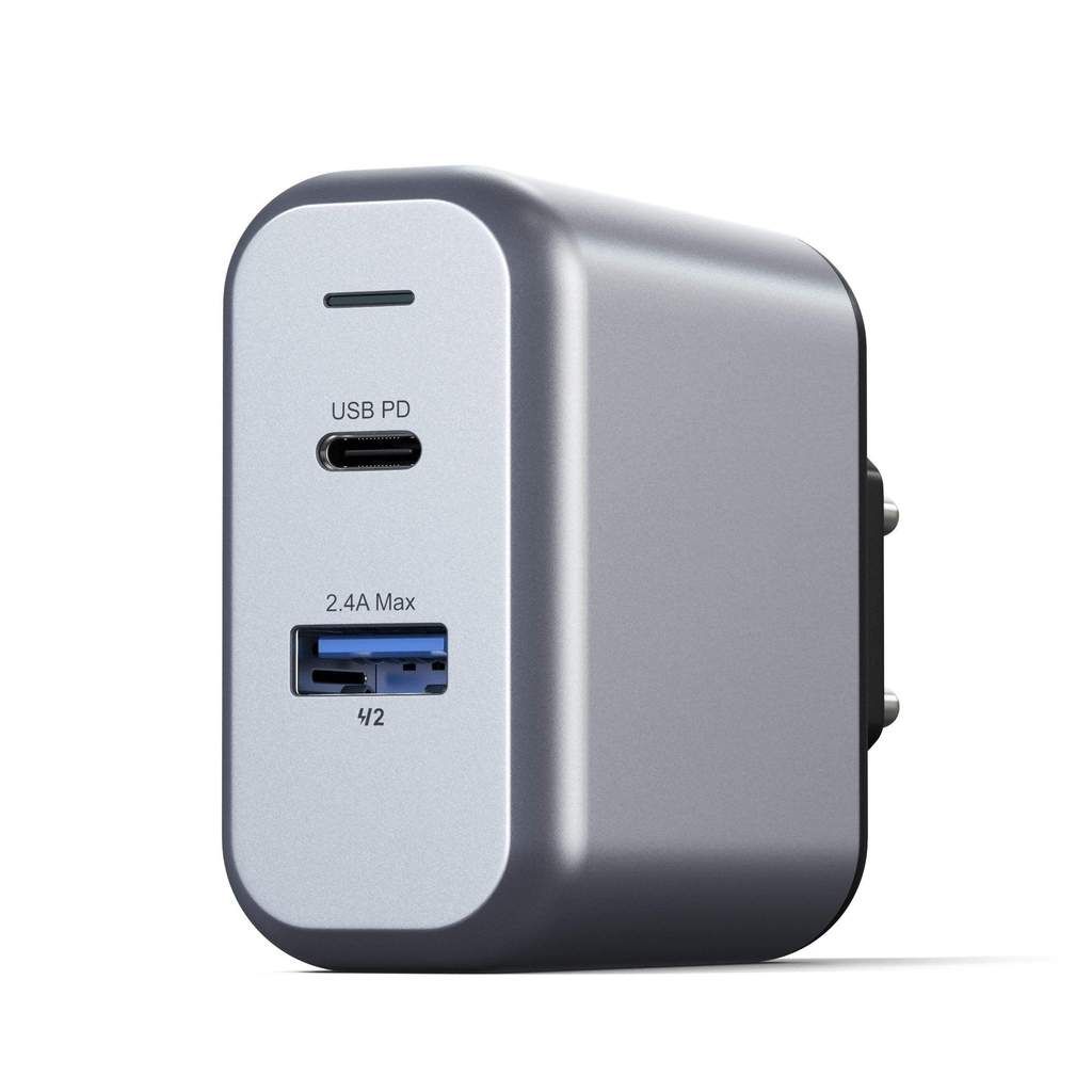Satechi 30W Dual-Port Wall Charger Space Gray