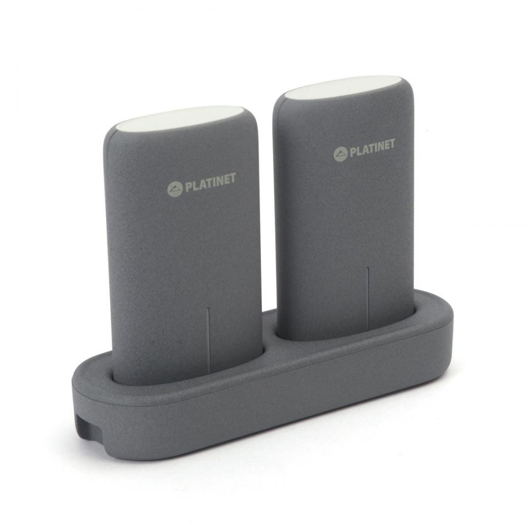 Platinet PMPB5DG 2x5000mAh Dual PowerBank + Docking Station Gray